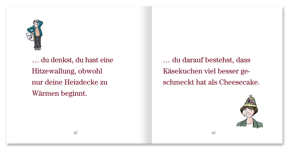 Du bist reif für die Rente, wenn … Geschenkbuch Humor Leseprobe S42–43 EDITION XXS Onlineshop