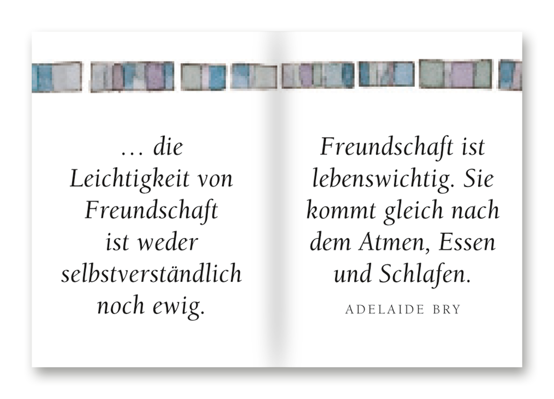 Ein Freund Handgefertigtes Miniaturbuch Leseprobe S160–161 EDITION XXS Onlineshop