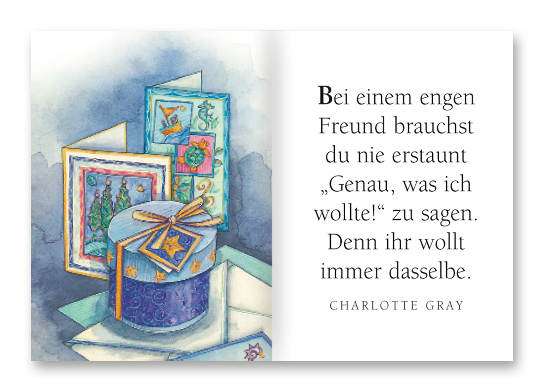 Ein Freund Handgefertigtes Miniaturbuch Leseprobe S204–205 EDITION XXS Onlineshop