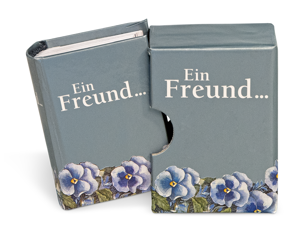 Ein Freund Handgefertigtes Miniaturbuch Schuber Montage EDITION XXS Onlineshop