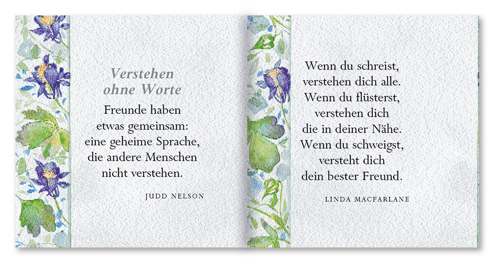 Ein kleines Buch für einen Freund Geschenkbuch Sprüche Leseprobe S4–5 EDITION XXS Onlineshop