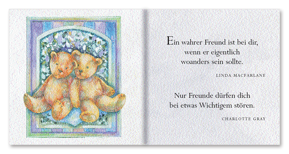 Ein kleines Buch für einen Freund Geschenkbuch Sprüche Leseprobe S6–7 EDITION XXS Onlineshop