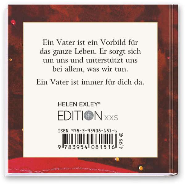 Ein kleines Buch für meinen Vater Geschenkbuch Sprüche Cover Rückseite EDITION XXS Onlineshop