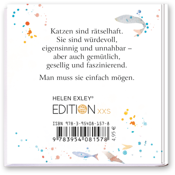 Ein kleines Buch über Katzen Geschenkbuch Sprüche Cover Rückseite EDITION XXS Onlineshop