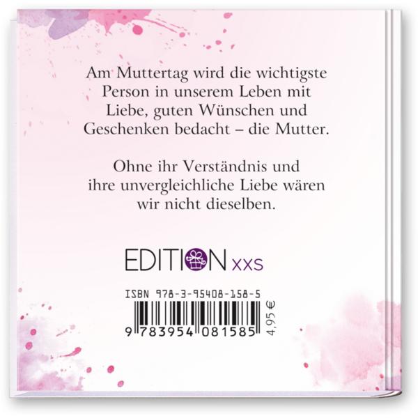 Ein kleines Buch zum Muttertag Geschenkbuch Sprüche Cover Rückseite EDITION XXS Onlineshop