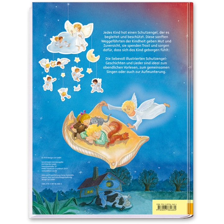 Ein Schutzengel für dich Buch Schutzengel-Geschichten mit Liedern Cover Rückseite Edition XXL Onlineshop 
