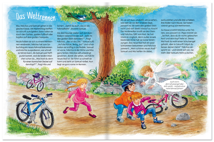 Ein Schutzengel für dich Buch Schutzengel-Geschichten mit Liedern Leseprobe S14-15 Edition XXL Onlineshop 