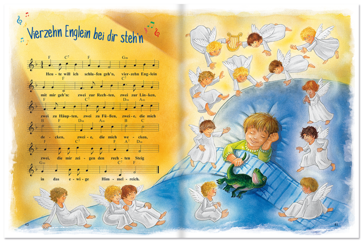 Ein Schutzengel für dich Buch Schutzengel-Geschichten mit Liedern Leseprobe S40-41 Edition XXL Onlineshop 