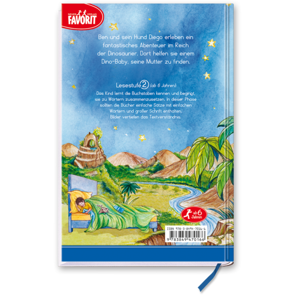 Eine Nacht bei den Dinos Lesen lernen Kinder Cover Rückseite Neuer Favorit Verlag Onlineshop
