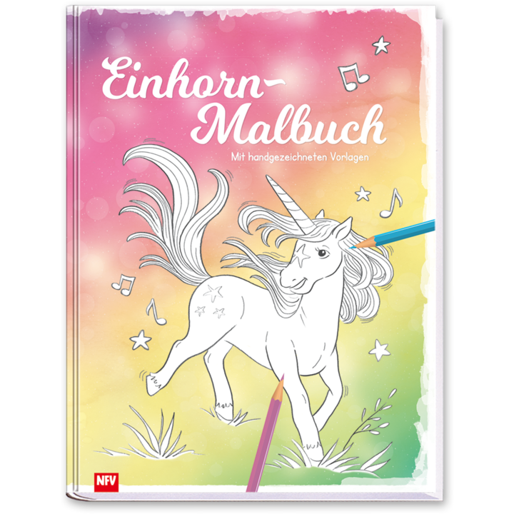 Einhorn-Malbuch Malvorlagen Kinder Malen Cover Vorderseite Neuer Favorit Verlag Onlineshop