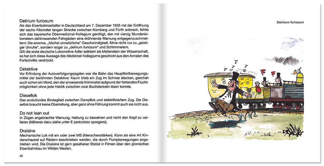 Eisenbahn Humor Wörterbuch Leseprobe S20–21 TOMUS Verlag Onlineshop