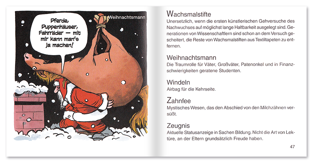 Eltern Humor Mini Wörterbuch Leseprobe S46–47 Tomus Verlag Onlineshop
