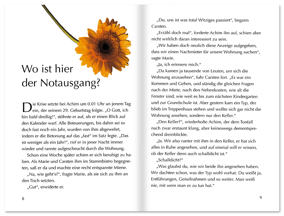 Endlich 30! Geschenkbuch Geschichten Cartoons Leseprobe S8–9 TOMUS Verlag Onlineshop