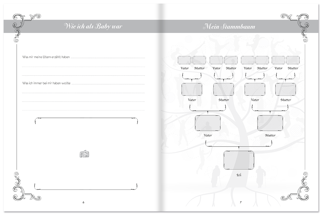 Erinnerungen aus meinem Leben Eintragebuch Festhalten Leseprobe S6–7 Tosa Verlag Onlineshop