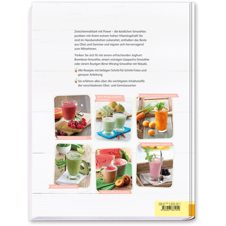 Express-Smoothies Rezeptbuch einfache und schnelle Smoothies Cover Rückseite Edition XXL Onlineshop