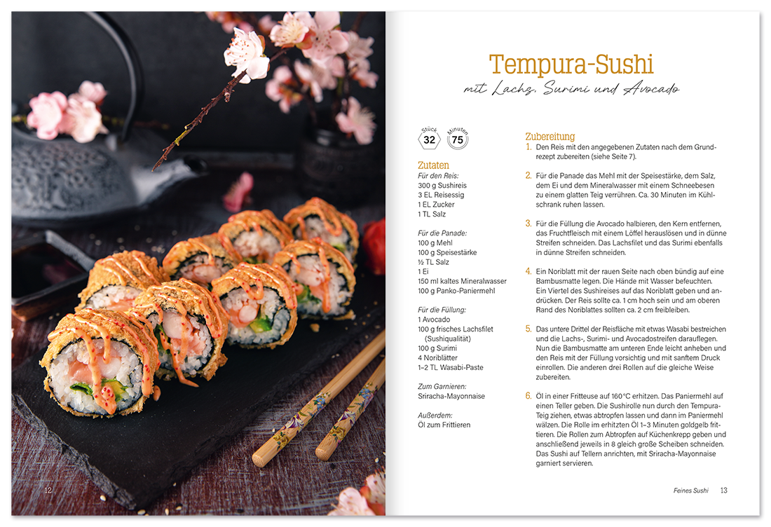 Fingerfood & Sushi Kochbuch Innenseite 1