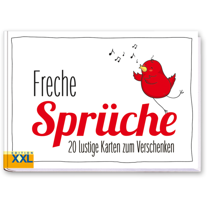 Freche Sprüche Geschenkkartenbuch 20 lustige Postkarten zum verschenken Cover Vorderseite Edition XXL Onlineshop