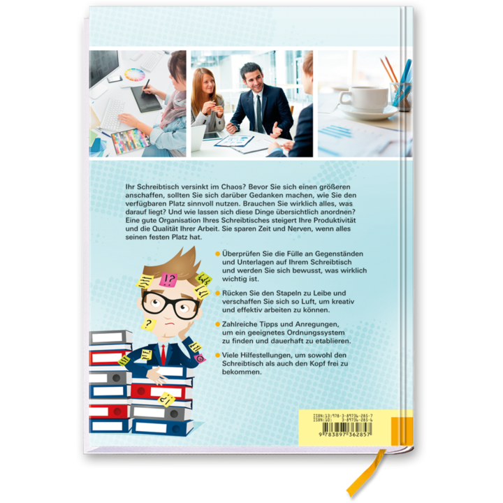 Freier Schreibtisch, freier Kopf aufgeräumt durch den Büroalltag Cover Rückseite Edition XXL Onlineshop