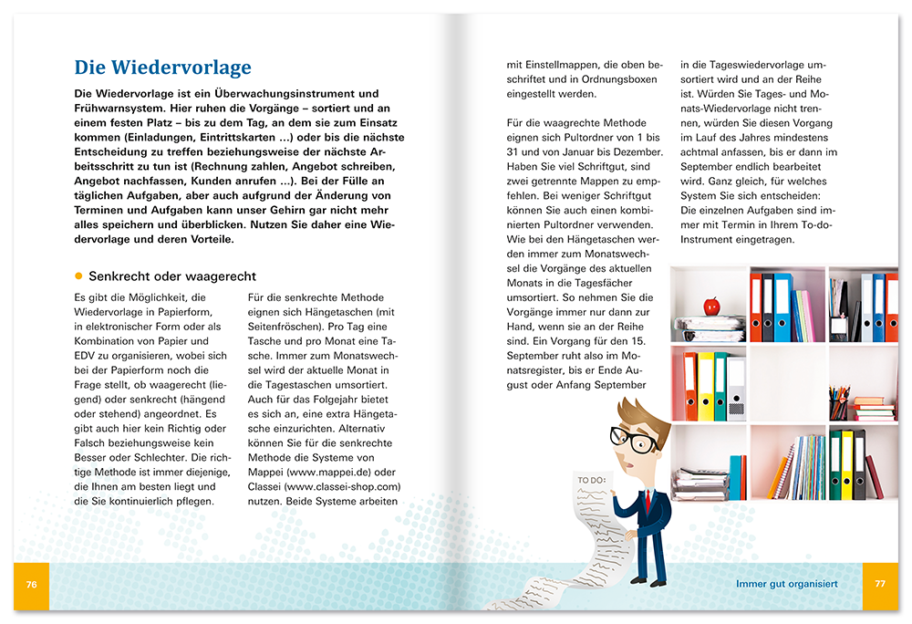 Freier Schreibtisch, freier Kopf aufgeräumt durch den Büroalltag Leseprobe S76-77 Edition XXL Onlineshop