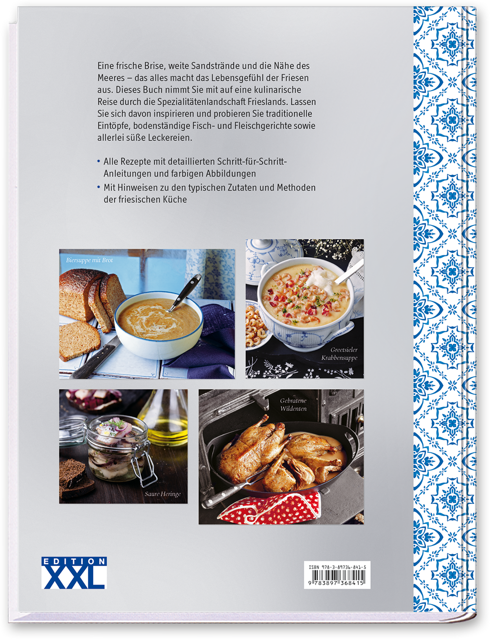 Friesische Küche Kochbuch traditionelle Gerichte neu entdecken Cover Rückseite Edition XXL Onlineshop