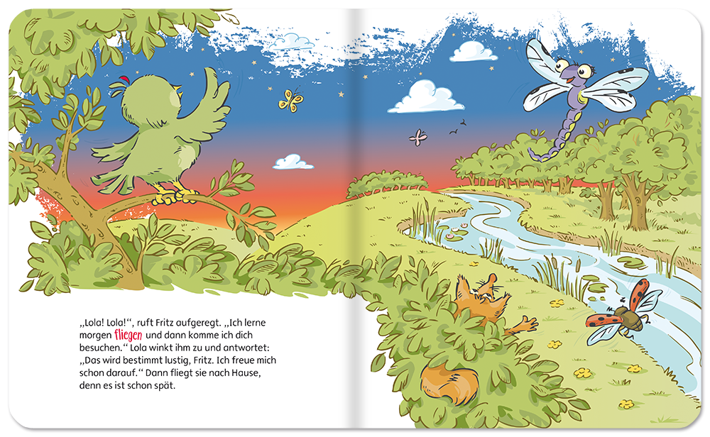 Fritz der Spatz Kinderbuch Pappbilderbuch für Kinder Leseprobe S14-15 Edition XXL Onlineshop