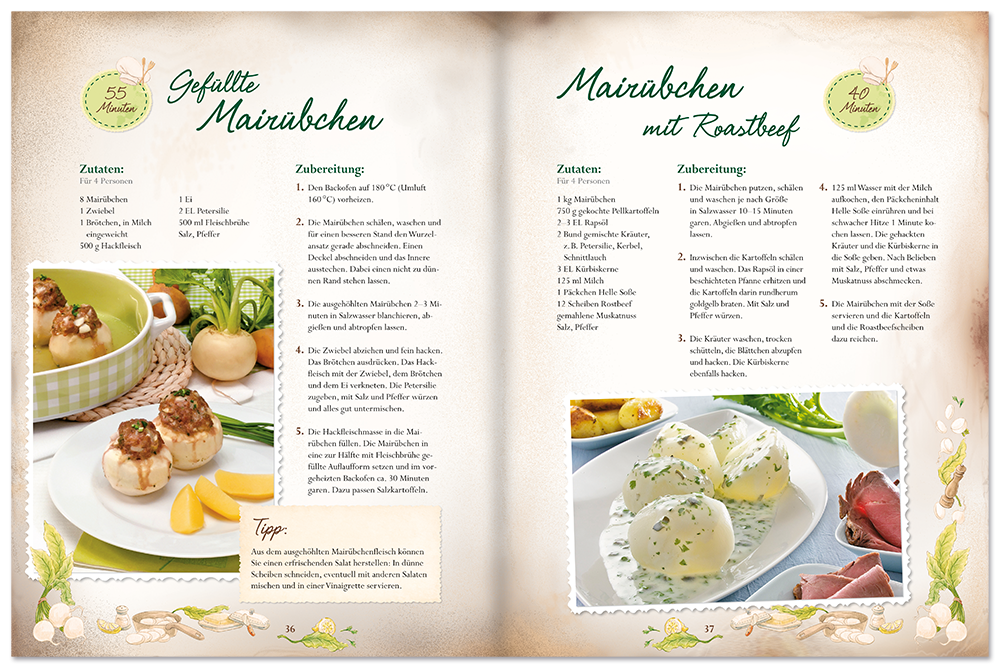 Gemüsegerichte ohne Schnickschnack Kochbuch Rezepte aus Omas Küche Leseprobe S36-37 Edition XXL Onlineshop