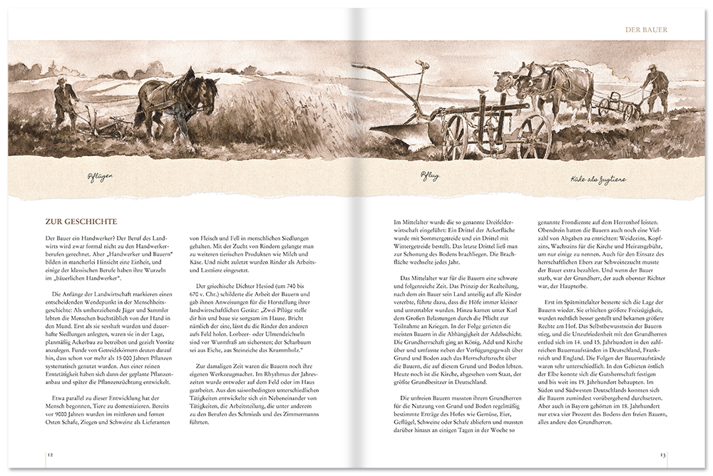 Geschichte des Handwerks Das Arbeitsleben und die Handwerkerberufe Leseprobe S12-13 Edition XXL Onlineshop