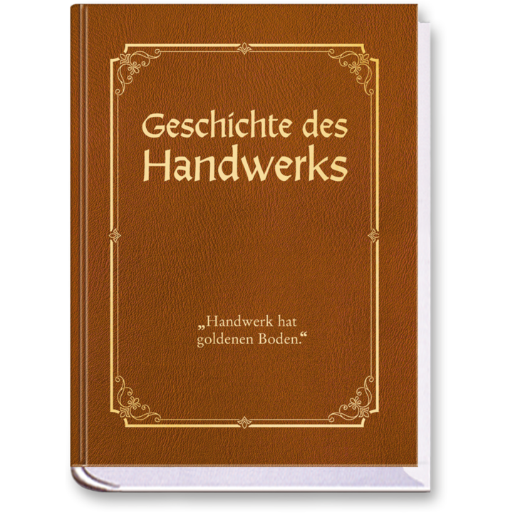 Geschichte des Handwerks limitierte Auflage mit Cabra-Leder-Einband Cover Vorderseite Edition XXL Onlineshop