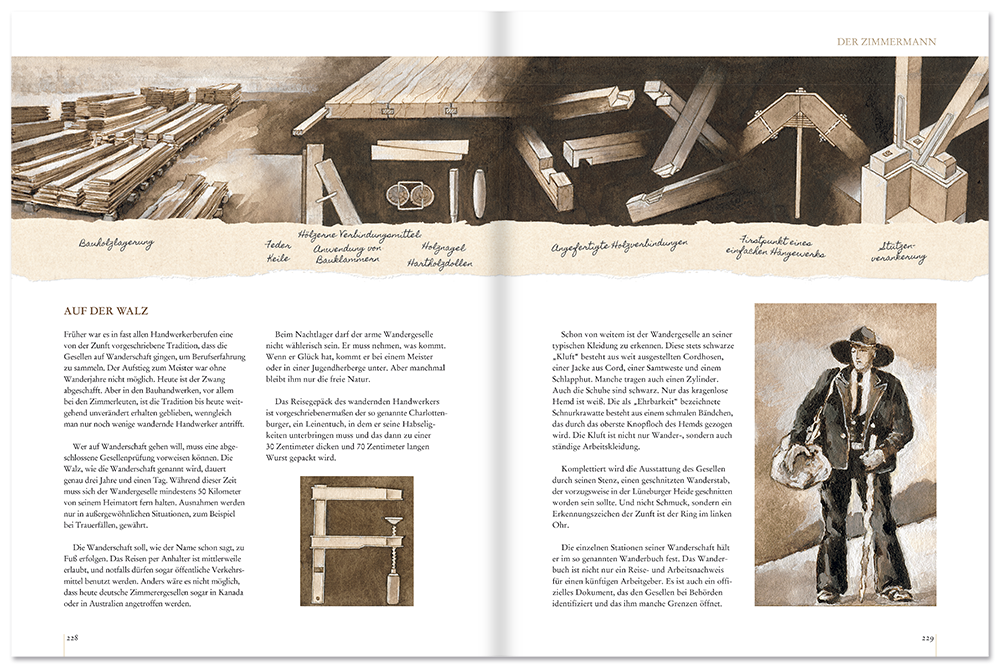Geschichte des Handwerks limitierte Auflage mit Cabra-Leder-Einband Leseprobe S228-229 Edition XXL Onlineshop
