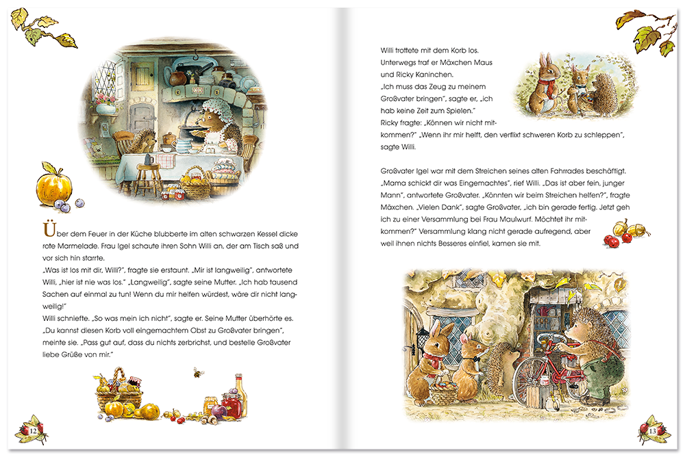 Geschichten aus dem Fuchswald Abenteuer-Geschichten für Kinder Leseprobe S12-13 Edition XXL Onlineshop