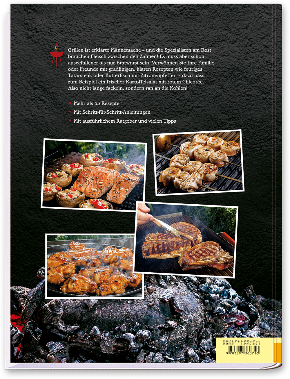 Grillen Kochbuch Das Grillbuch für echte Männer Cover Rückseite Edition XXL Onlineshop