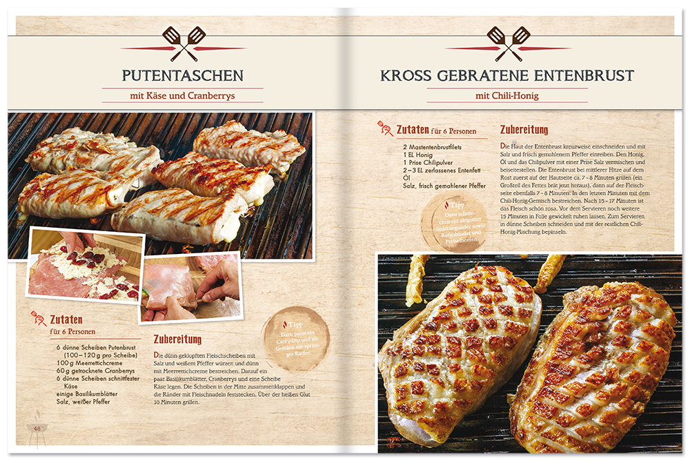 Grillen Kochbuch Das Grillbuch für echte Männer Leseprobe S48-49 Edition XXL Onlineshop