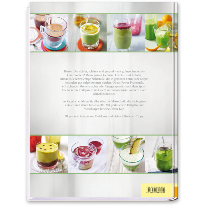 Grüne Smoothies 50 Rezepte für gesunde, vitaminreiche Getränke Cover Rückseite Edition XXL Onlineshop