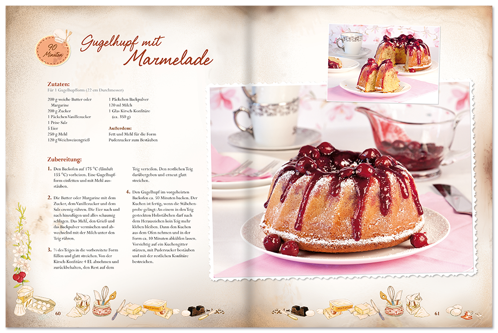 Gugelhupf ohne Schnickschnack Backbuch Omas Gugelhupf Rezepte Leseprobe S60-61 Edition XXL Onlineshop