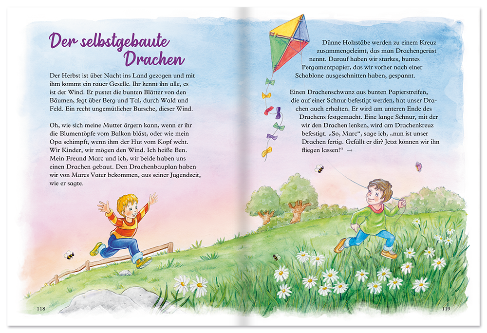 Gute-Nacht-Geschichten Kinderbuch Kindergeschichten zum Einschlafen Leseprobe S118-119 Edition XXL Onlineshop