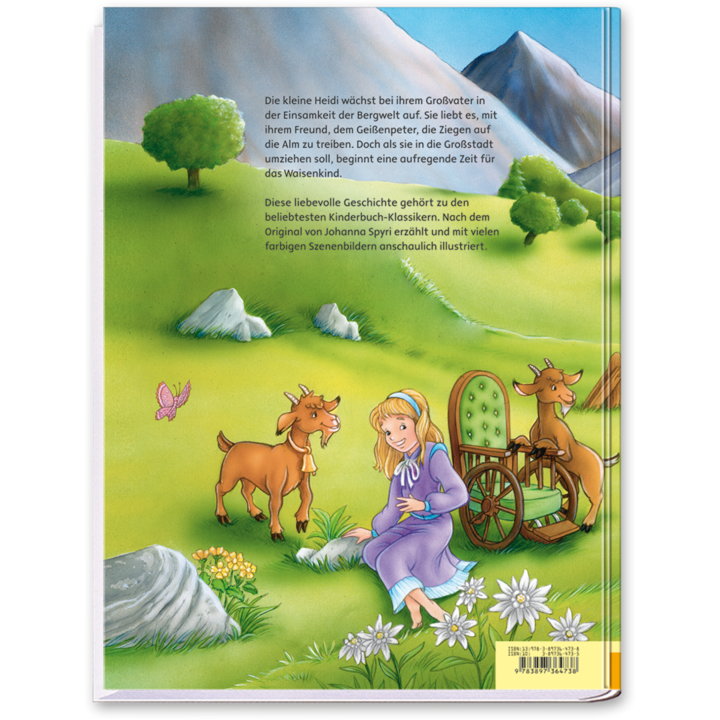 Heidi Kinderbuch Nach dem Original von Johanna Spyri Cover Rückseite Edition XXL Onlineshop