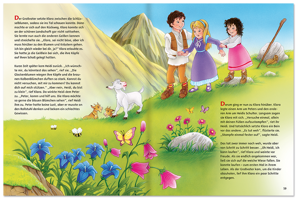 Heidi Kinderbuch Nach dem Original von Johanna Spyri Leseprobe S58-59 Edition XXL Onlineshop