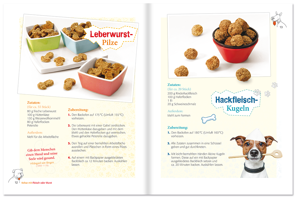 Hundekekse selber backen Buch köstliche Rezepte ganz einfach nachzubacken Leseprobe S12-13 Edition XXL Onlineshop