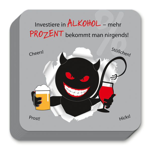 Schwarzer Humor – Untersetzer „Einstein“