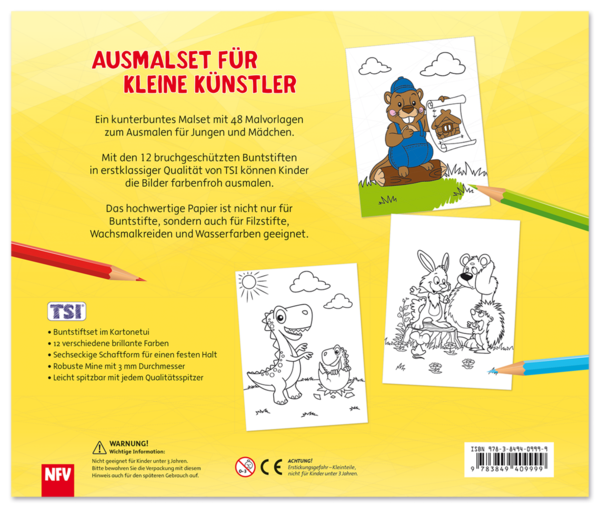 Mein Malblock mit 12 farbintensiven Buntstiften