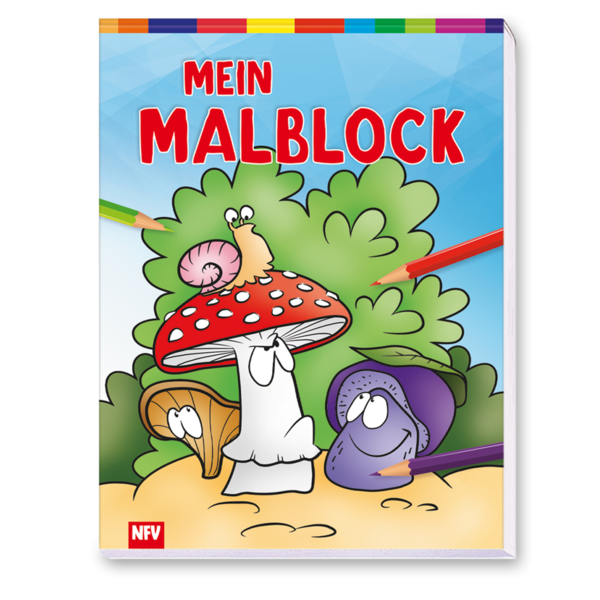 Mein Malblock mit 12 farbintensiven Buntstiften