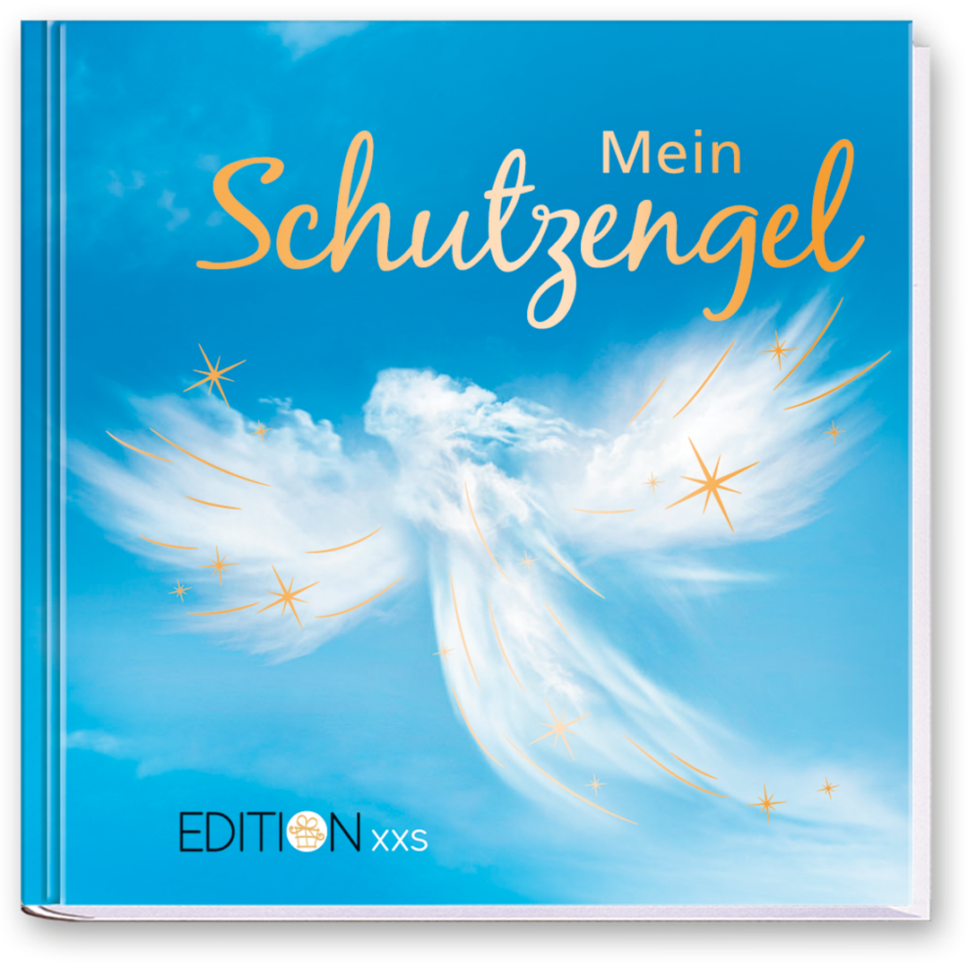 Schutzengel-Figur und Buch in einer Box