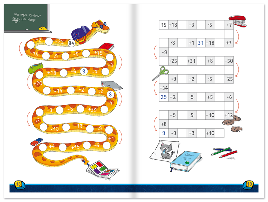 Rechenschlangen | Kinder Schule Lernen | Neuer Favorit Verlag