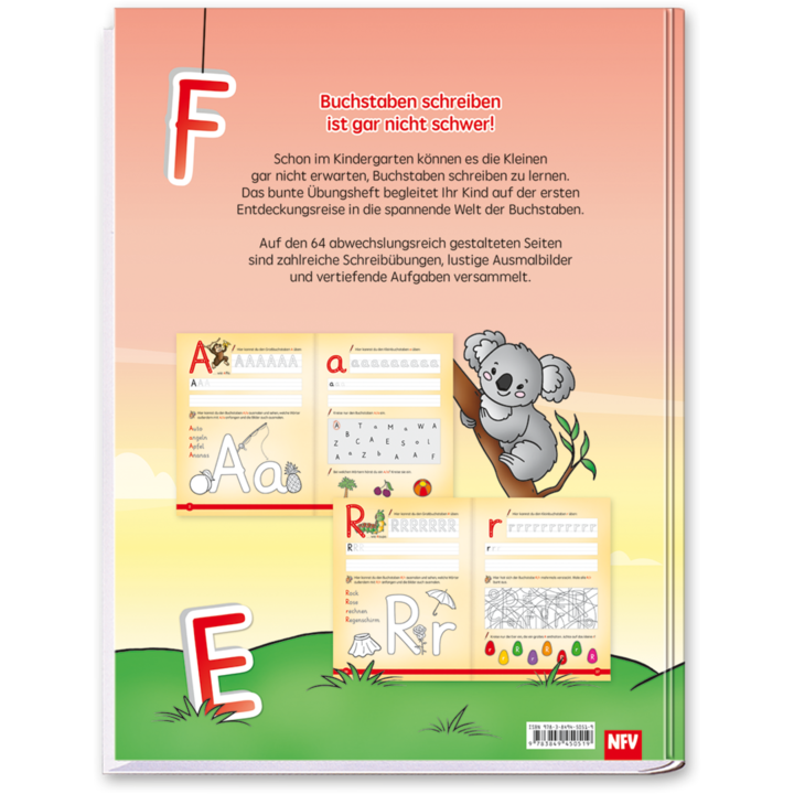 Alphabet lernen von A-Z ab 5 Jahren – mit Schablone