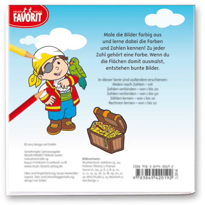 Malen nach Zahlen – von 1 bis 12 (blau)