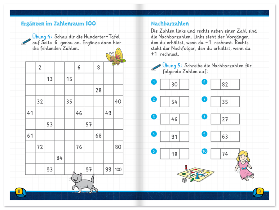 Rechnen von 1 bis 100