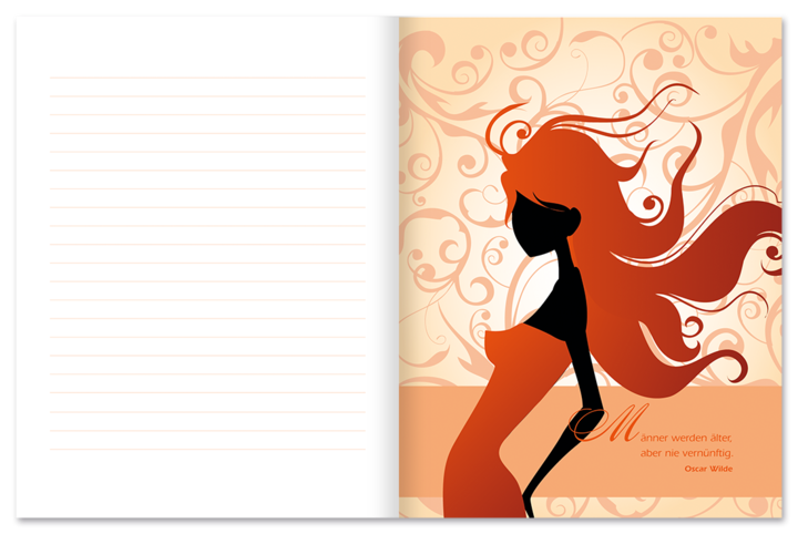 Trendiges Notizbuch mit frechen Sprüchen
