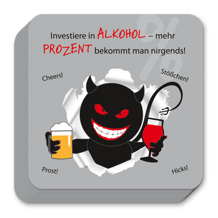 Schwarzer Humor – Untersetzer „Wein“