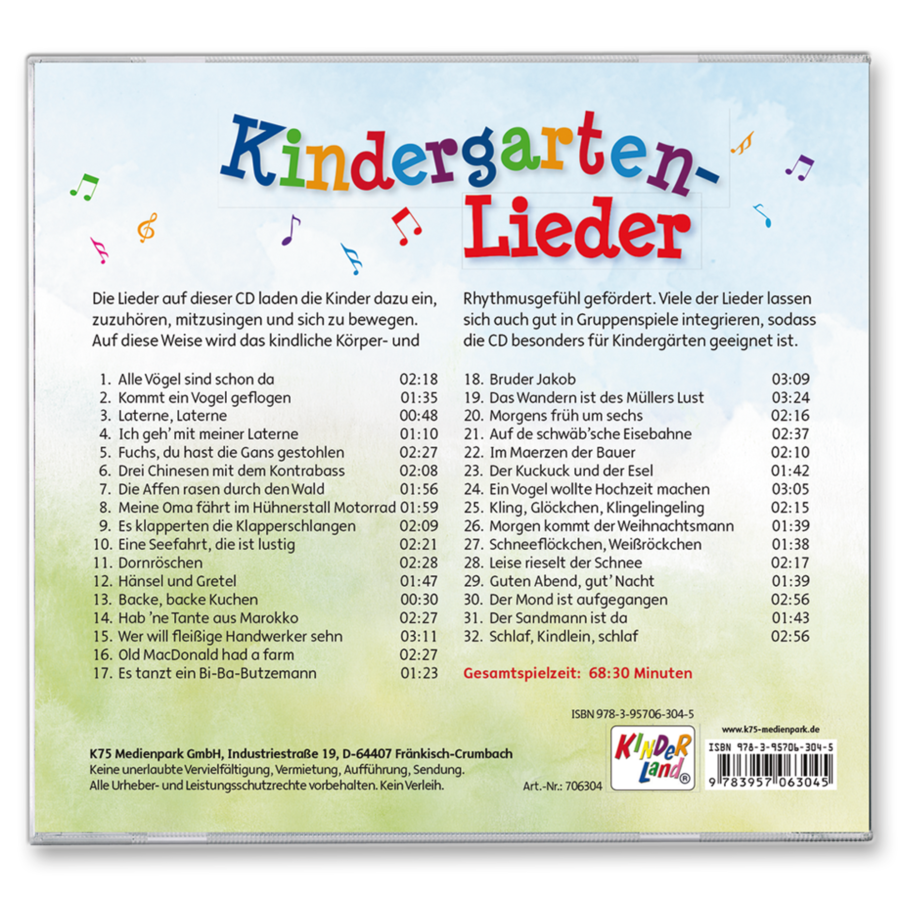 Kindergarten-Lieder – CD