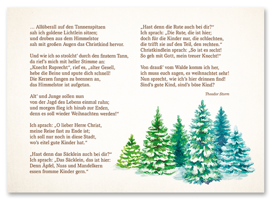 Weihnachtskarte Knecht Ruprecht